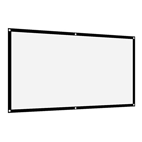 Projection Screens 40 in to 100in, Movie Projector Screen 16:9 4K Rear Front Movie Screen, Wrinkle Design, Widescreen for Movie Home Theater Cinema Office Video Game (84 inches) - size: 84 inches