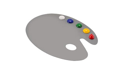 Soho Urban Artist Neutral Gray Artist Paint Palette - Oval Arm Easy Clean Up Palette for Acrylics, No Stains and Paint Peels Off Once Dried - 11.75" x 15.75" - size: 11.75"x15.75"