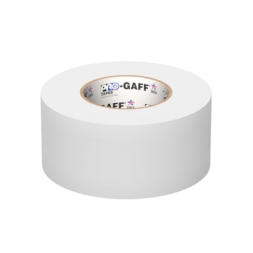 3" Pro Gaff Gaffers Tape 55 yards length white matte. Premium Heavy-Duty Gaffers Tape trusted by professional Gaffers. Made in the USA. Holds Tight, Easy to remove. (Pack of 16) - color: White, size: 3 in x 1980 in