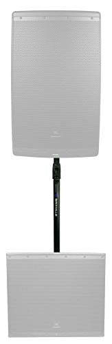 Rockville GASPOLE-B Air-Assist Subwoofer-to-Speaker Pole Mount, M20 | 33.5"-55" Adjustable Height, 140 Lb Capacity, 35mm Pole, Steel Construction, Air-Assist Lift, M20 Threaded Mount