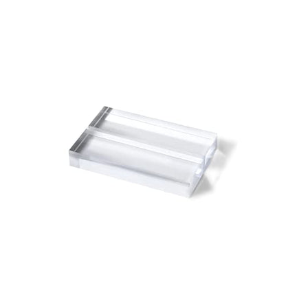 UNIQOOO 3" Clear Acrylic Stand | 10 Pack 3mm Slot Wedding Sign Holders, Perfect for Wedding, Table Number, Exhibition, Office, Restaurant, Business