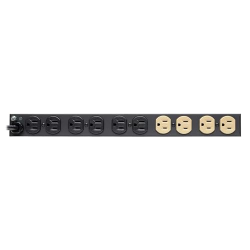 Tripp Lite 12-Outlet Rackmount PDU Isobar Surge Protector Power Strip, 15A, 3840 Joules, 15ft Cord with 5-15P Plug, 1U Rack-Mount, Lifetime Manufacturer's Warranty & $25,000 Insurance (ISOBAR12ULTRA) - size: 15 Amps, style: Premium Surge Protection