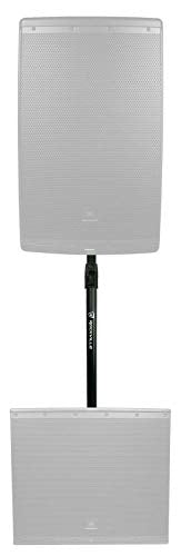 Rockville RSPAT M20 Subwoofer to Speaker Steel Pole Mount Adjustable Stand | M20 Threaded, 33.5" to 55" Height, 140 Lb Load, 35mm Diameter, Portable, DJ/Live Sound, Fits JBL/QSC/PreSonus/RCF/Mackie Subs