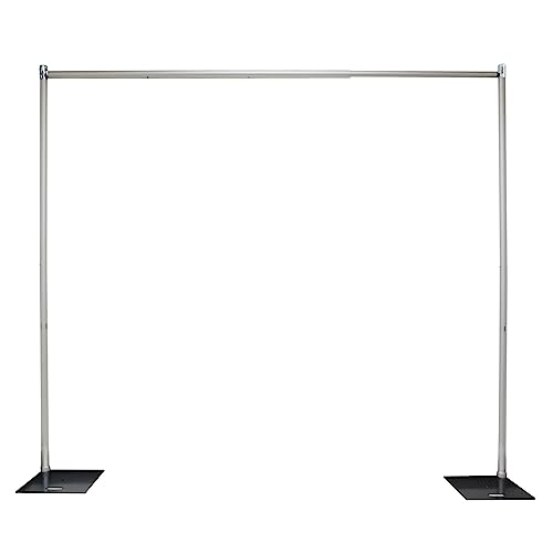 Pipe and Drape Backdrop Photobooth Wedding Party Convention Tradeshow Kit Framework ONLY (8x12Fixed) Upgraded Version - size: 8x12Fixed