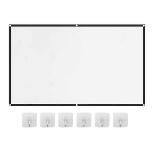 Projector Screen, 4K HD Home Movie Projection Screen, 60"|72"|84"|100"|120"|150" Anti-Crease Theater Screens Indoor Outdoor(Size:84 INCH) - size: 84 INCH