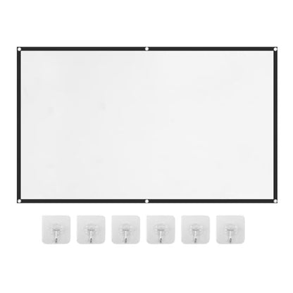 Projector Screen, 4K HD Home Movie Projection Screen, 60"|72"|84"|100"|120"|150" Anti-Crease Theater Screens Indoor Outdoor(Size:84 INCH) - size: 84 INCH