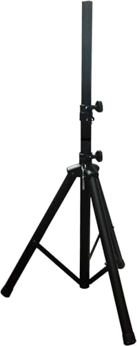 PRO Universal Adjustable Height DJ PA Speaker Tripod Stand Constructed with Heavy Duty Durable Steel Tubing for Strength Security and Light Weight for Easy Mobility Safety PIN, Screw Locks - style: 6.6 Ft Tripod Stand