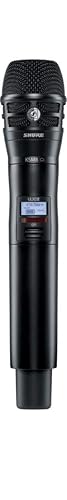 Shure ULXD2/K8B Handheld Transmitter with KSM8 Black Vocal Mic Capsule - for use with ULX-D Digital Wireless Microphone Systems, Receiver Sold Separately | G50 Band (ULXD2/K8B=-G50) - color: Black, style: G50 Band (470 – 534 MHz)