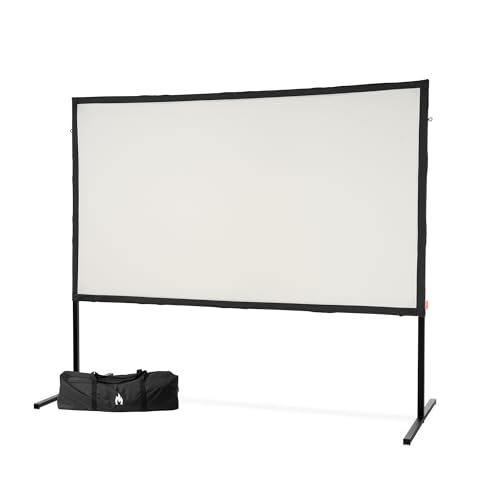 Solo Stove Vista Outdoor Projector Screen with Stand | Height: 76.25 in Width: 90.15 in, Screen Height: 49 in, Weight: 15.65 lbs, Materials: Aluminum, Plastic