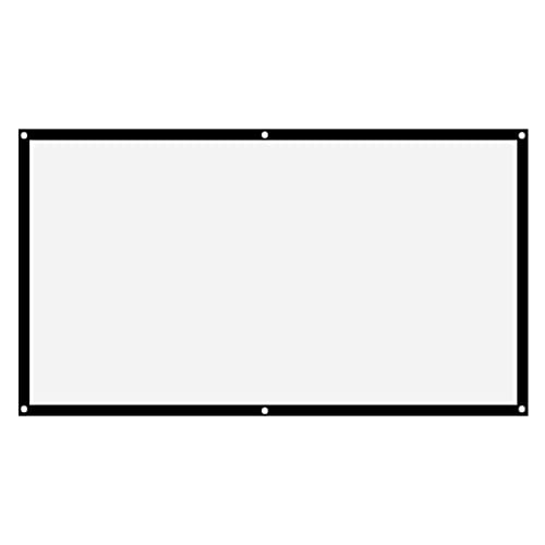 120 Tum Projector Screen,Projector Screen 84 inches 16:9 Thicken Portable Non Crease Soft White Polyester Projector Curtain Projection Screen(84 inches) - size: 84 inches