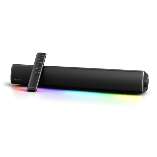 Sound Blaster GS5 Compact RGB Gaming Soundbar, For TV and PC, Black