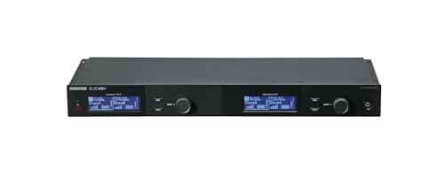 Shure SLX-D Digital Wireless Quad Receiver - 24-Bit Audio, 138MHz Wide Tuning Range, Space-Saving Design for 4 Channels (SLXD4Q+=-G57) - style: Standard