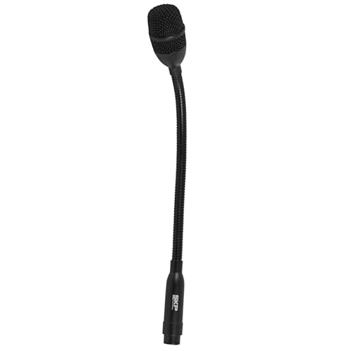 SKP Pro Audio GM-9 Dynamic Gooseneck Microphone Unidirectional XLR Wired Talkback Mic with On/Off Switch, Flexible 360° Adjustable Gooseneck Metal for DJ Mixer, Studio, Podium, Conferences