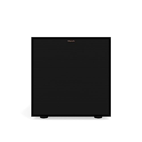 Klipsch Reference R-101SW 10” Front-Firing Subwoofer with All-new Spun-Copper 10” woofers and an All-Digital Amplifier for Premium Home Theater Sound in Black | Home theater audio with 10 inch driver, 300W peak power and active amplification - size: 10” W