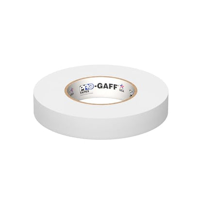 1" Pro Gaff Gaffers Tape 55 yards length white matte. Premium Heavy-Duty Gaffers Tape trusted by professional Gaffers. Made in the USA. Holds Tight, Easy to remove. (Pack of 48)