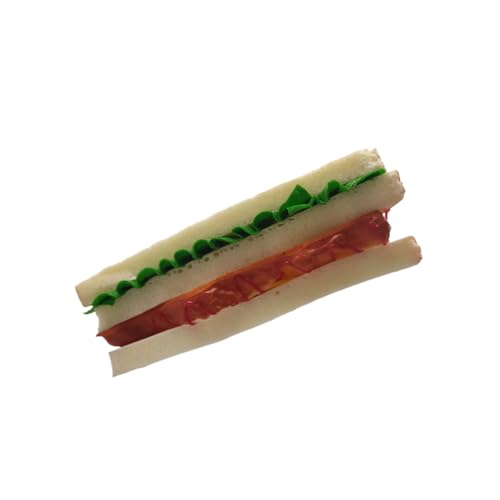 Ebonee Artificial Fake Sandwich Bread Props, Realistic Simulated Sandwiches Lifelike Simulation Food Model for Food Display Kitchen Decoration Photography Props (1 Pack)