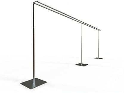 Adjustable Heavy Duty Portable Pipe and Drape Backdrop Kit 10FT x 20FT Double Crossbar Easy Set Up for Wedding&Party&Photography&Baby Show&Display (No Drape)，But Not for Flower Walls/TVs/Heavy Items - size: 10FT x 20FT & Double Crossbar & No Drape