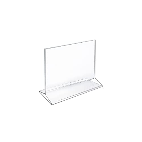 Azar Displays 142708 6-Inch Width by 5.5-Inch Height Top-Load Acrylic Sign Holder, 10-Pack - size: 6 in W x 5.5 in H Horizontal