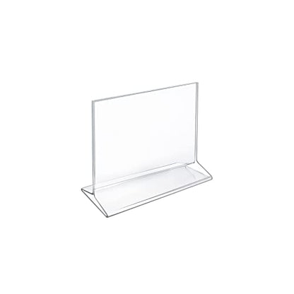 Azar Displays 142708 6-Inch Width by 5.5-Inch Height Top-Load Acrylic Sign Holder, 10-Pack - size: 6 in W x 5.5 in H Horizontal