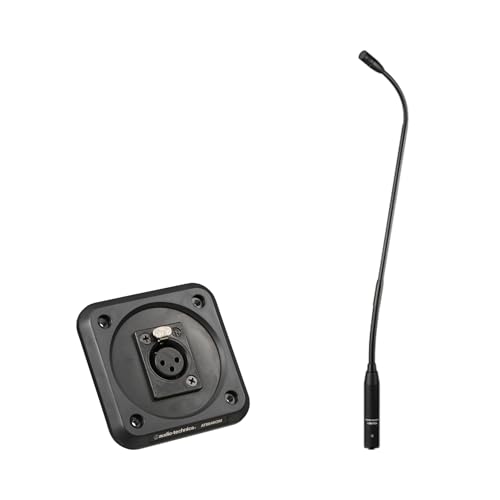 Audio-Technica U857QL Cardioid Condenser Quick-Mount Gooseneck Microphone with AT8646QM Microphone Shock Mount Plate