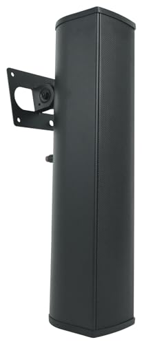 Rockville WET ARRAY 5 Black 70V 60W Commercial Wall Mount Swivel Column Speaker, 2-Way Line Array Design, IP55 Waterproof, Indoor/Outdoor Use for Restaurants, Churches, Auditoriums | Adjustable Tap 60W, 30W, 15W, 7.5W, IP55, 2-Way, (4) 3" Mids + Tweeter,