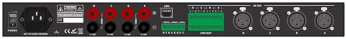 DSP-4400 4-Channel Power Amplifier with DSP and Dante; 4 x 400W Output at 8 Ohms, 4 x 800W Output at 4 Ohms; 1U Height 19" Rack-Mount Type; 240x240 Pixels IPS LCD Display