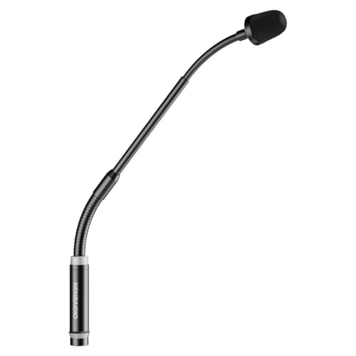 DJ Mic 17 Inch Flexible Gooseneck Microphone, Professional XLR Wired Dynamic Bob Barker Microphone for Video Conference, Podium, Singing, Karaoke DJ Mixer Dedicated Disc Shouting KTV Bar, Metal - size: 17 Inch