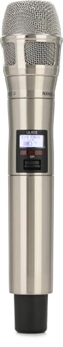 Shure ULXD2/N8SN Handheld Transmitter with Nexadyne 8/S Brushed Nickel Supercardioid Vocal Mic Capsule - for ULX-D Wireless Microphone Systems, Receiver Sold Separately | J50A Band (ULXD2/N8SN=-J50A) - color: nickel, style: Supercardioid