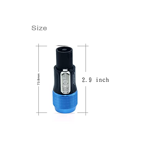 Arklove Speakon to 1/4 Adapter na4ljx Connector Upgraded 1/4" inch ts Jack Female to NL4FC Male Converter are for Converting Cable to NL4FC Plug for pa dj Speaker/Amplifier/Mixer(Adapter - 2PCS) - color: Adapter - 2PCS