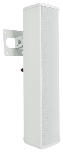 Rockville WET ARRAY 5 White 70V 60W Commercial Wall Mount Swivel Column Speaker, 2-Way Line Array Design, IP55 Waterproof, Indoor/Outdoor Use for Restaurants, Churches, Auditoriums | Adjustable Tap 60W, 30W, 15W, 7.5W, IP55, 2-Way, (4) 3" Mids + Tweeter,