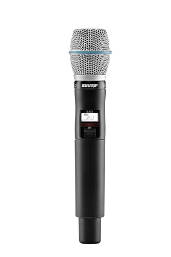 Shure QLXD2/B87C Handheld Transmitter with BETA 87C Vocal Mic Capsule - for use with QLX-D Digital Wireless Microphone Systems, Receiver Sold Separately | J50A Band (QLXD2/B87C=-J50A) - style: J50A Band (572-608, 614-616 MHz)