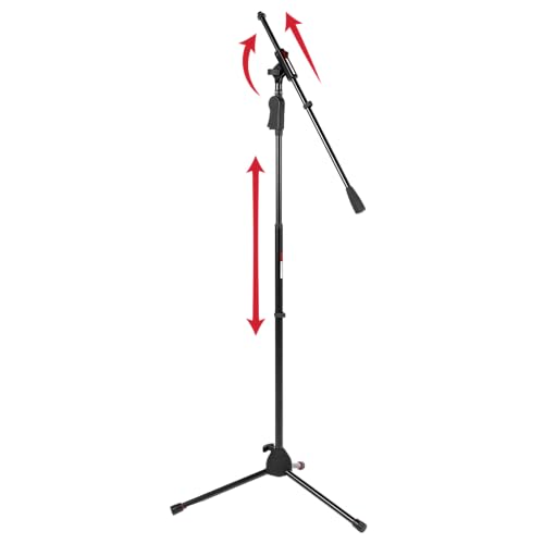 Gator Frameworks Deluxe Tripod Microphone Stand with Clutch Height Adjustment and Single Section Boom Arm (GFW-MIC-2110) - style: Deluxe Boom