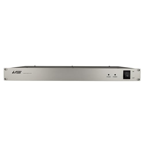 WAudio 1U Rackmount Power Conditioner - AC Noise Power Filter, Mains Purifier with Surge Protection (Silver)