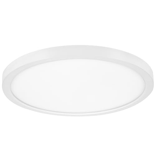 Maxxima 14 in. White LED Flush Mount Ceiling Light, 2500 Lumens, 5 CCT | 2700K/3000K/3500K/4000K/5000K, Panel Light, Dimmable, For Bedroom, Kitchen, Living Room - size: 14 Inch