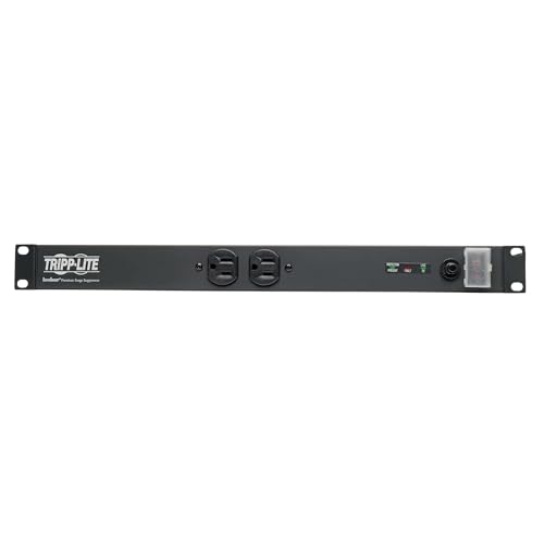 Tripp Lite 12-Outlet Rackmount PDU Isobar Surge Protector Power Strip, 15A, 3840 Joules, 15ft Cord with 5-15P Plug, 1U Rack-Mount, Lifetime Manufacturer's Warranty & $25,000 Insurance (ISOBAR12ULTRA) - size: 15 Amps, style: Premium Surge Protection