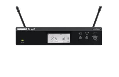 Shure BLX4R Rack-Mount Wireless Receiver H11 Band (572–596 MHz) – BLX Series Single-Channel Receiver with QuickScan, XLR & 1/4" Outputs, LCD Display, Up to 300 ft Range - style: Rack Mount