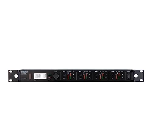 Shure ULXD4D Quad Channel Receiver - for use with ULX-D Digital Wireless Microphone Systems, Transmitters Sold Separately | H50 Band (ULXD4Q=-H50) - style: Quad Channel