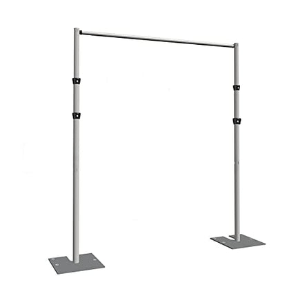 Portable Pipe and Drape Heavy Duty Backdrop Stand, ADJ Metal Frame and Heavy Metal Base for Wedding, Birthday Party, Photography Backdrop (Tall(4-10FT) & CrossPipe-10FT) - size: 1*Tall(4-10FT) & 1*CrossPipe-10FT