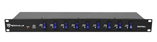 Mackie ProFX12v3 12-Channel Professional Effects Mixer w/USB ProFX12 v3 Bundle with RockvilIe RDF9U 1U 15A Rack Mount DJ Pro Audio Power Supply Strip w/USB Charging