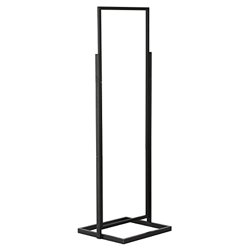 M&T Displays Metal Eco Info Board, Black 22x69 Inches Slide-In Poster Sign Holder 1 Tier Double Sided Floor Standing Pedestal Advertising Display with Backing and Anti-Glare PET Cover - color: Black, size: 22x69