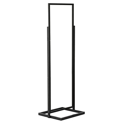 M&T Displays Metal Eco Info Board, Black 22x69 Inches Slide-In Poster Sign Holder 1 Tier Double Sided Floor Standing Pedestal Advertising Display with Backing and Anti-Glare PET Cover - color: Black, size: 22x69