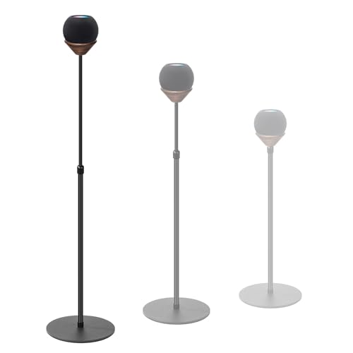 1-Pack Floor Homepod Mini Stand,Height Adjustable 15.7 In-31.4 in Black - color: black