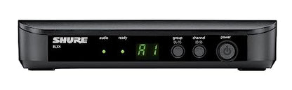 Shure BLX14/B98 Instrument Audio System H10 Band (542–572 MHz) – BLX4 Receiver, BLX1 Bodypack & BETA 98H/C Clip-On Mic for Brass, Woodwinds & Percussion, Up to 14 Hr Battery, 300 ft Range - style: Standard