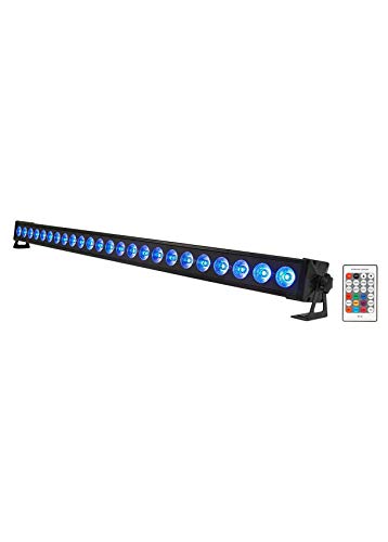 Rockville Battery Strip 24 Rechargeable RGBW DJ Wash Light Bar with DMX