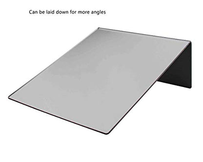 Marketing Holders Acrylic Mirror 8” x 10” Counter Top Slanted Back L Shape Vertical Easel Mirrors No Assembly Jewelry Shop Hair Salon Piercing Kiosk - size: 8"w x 10"h