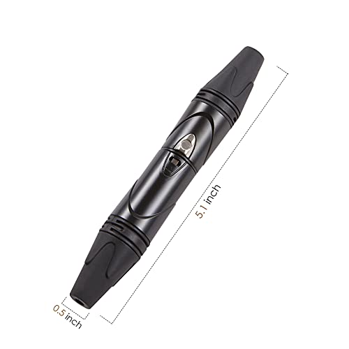 MFL. 3-Pin XLR Cable Connector Male and Female with Nickel Housing and Silver Contacts Mic Cable Plug Connector Audio Socket, Black, 4 Pairs - color: Black, 4 Pairs