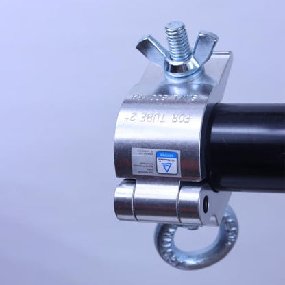 Sarknoah.Silver 2" Wide Heavy Duty Truss Clamp With Eye Bolt Ring Fit Tube For (1.5-2)" /(38-52) mm Truss .Half Coupler Truss Eye Clamps For Speakers LED Video Wall LED Screen Display - color: Silver