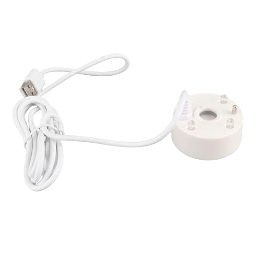 Mini Fog Machine, Mist Maker Mist Maker Fogger Mist Maker USB Colorful LED Lights for Fish Tanks, Vases and Rockery Decoration (White) - color: White