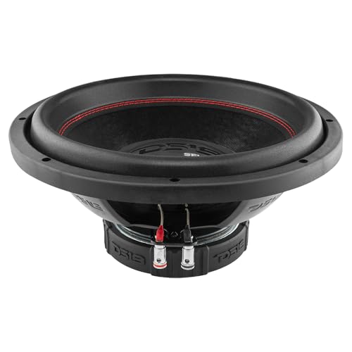 DS18 SLC-12S Subwoofer in Black - 12-Inch Speaker, 500W Max Power, 250W RMS Power, Aluminum 4 Layer Voice Coil, Black Steel Frame, SVC, 4 Ohm Impedance, Ferrite Magnet (1 Speaker) - style: 12 inch