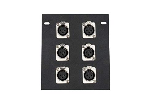 Elite Core | FB6 | Recessed Floor Box | 6 XLRF Connections - style: 6-XLRF